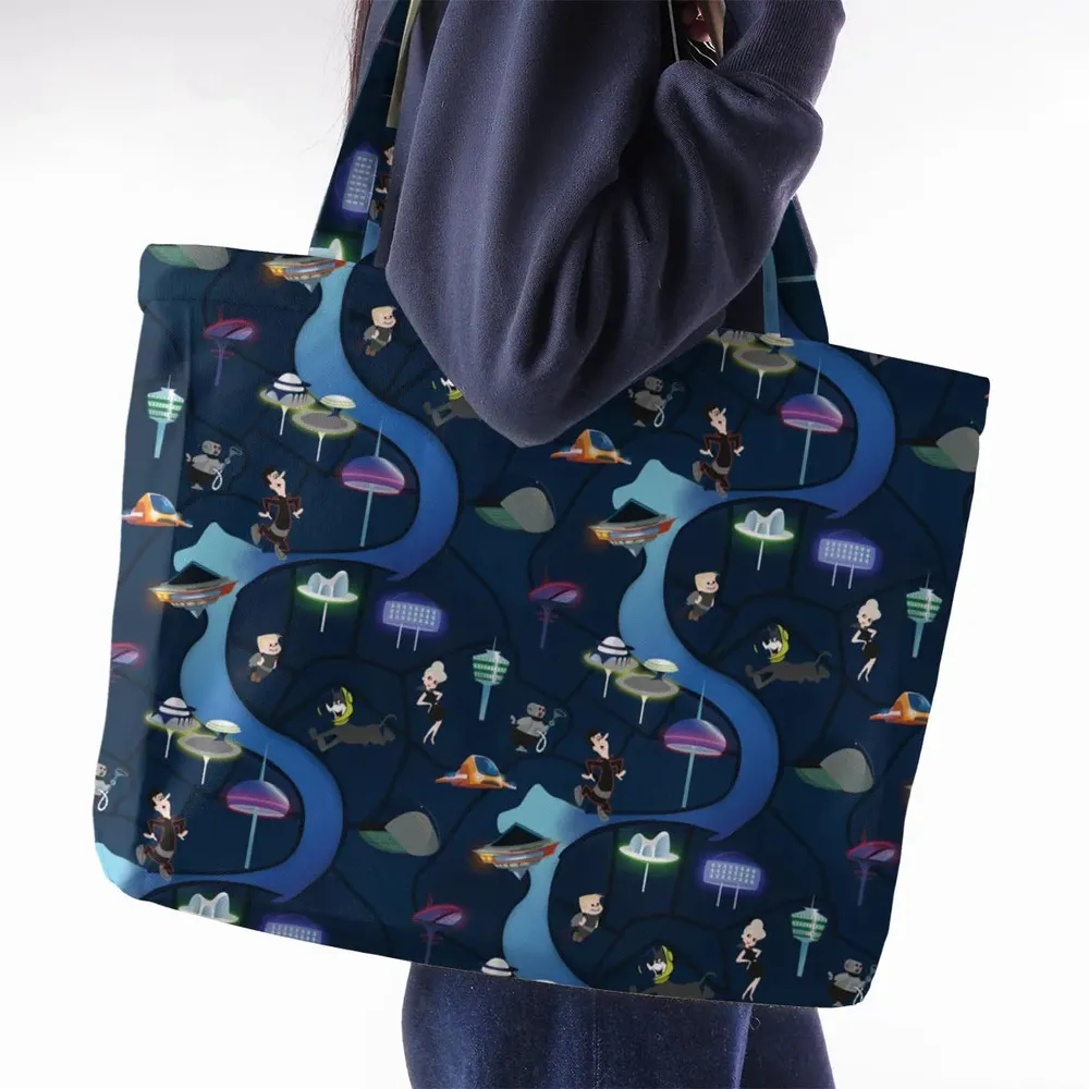City of The Future The Jetsons Large Tote Bag - 2