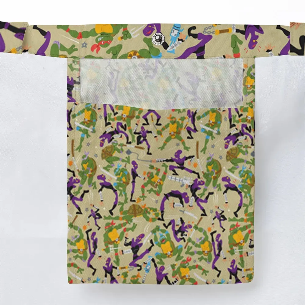 Green and Purple Battle TMNT Large Tote Bag - 3