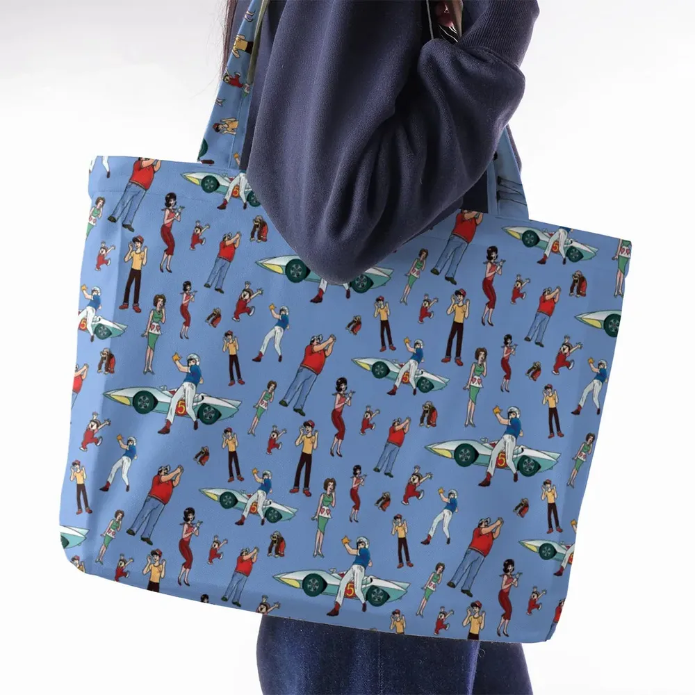 Speed Racer Characters Pattern Large Tote Bag - 2