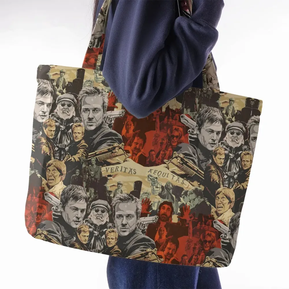 Retro 90s Action Film The Boondock Saints Large Tote Bag - 2