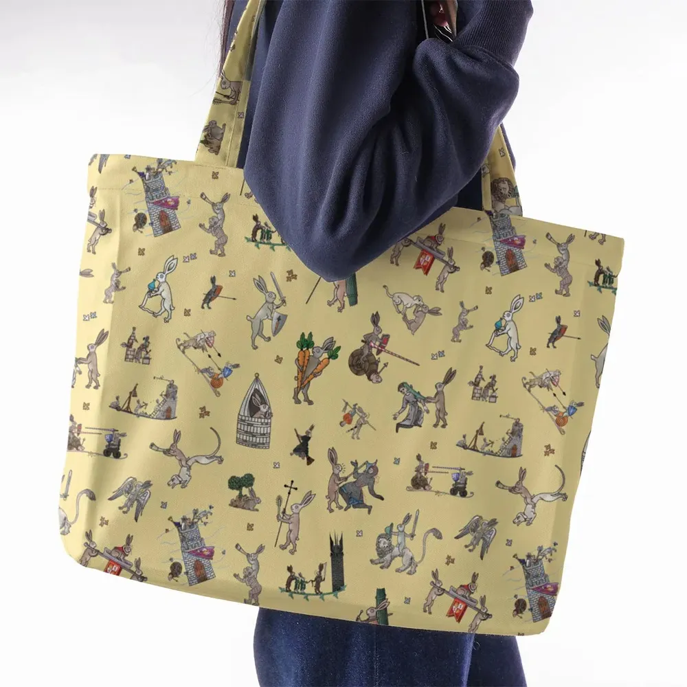 Killer Rabbit The Medieval Marginalia Large Tote Bag - 2
