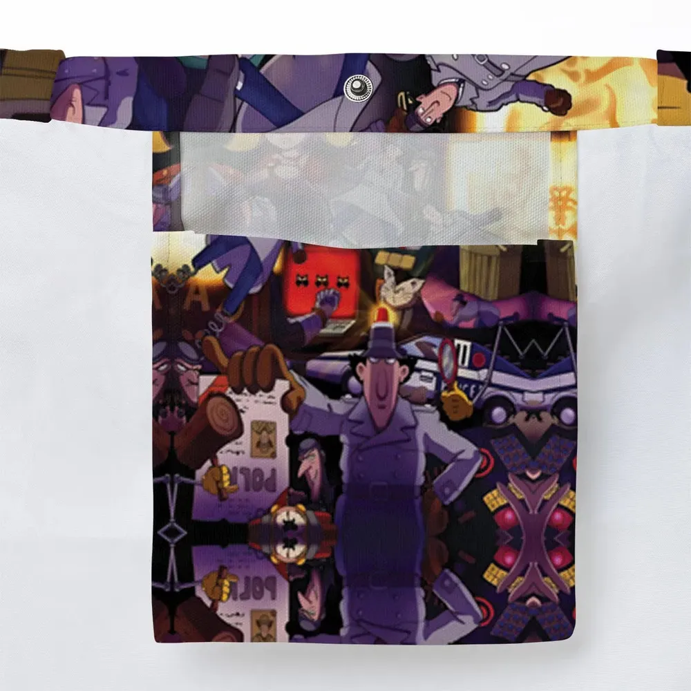 80s Cartoon Inspector Gadget Collage Large Tote Bag - 3