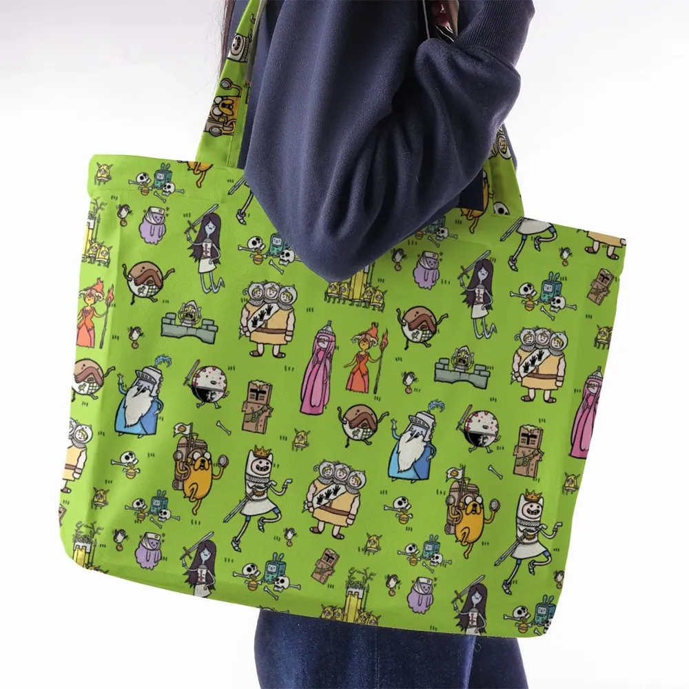 Finn Holy Adventure Adventure Time and Monty Python and the Holy Grail Large Tote Bag - 2