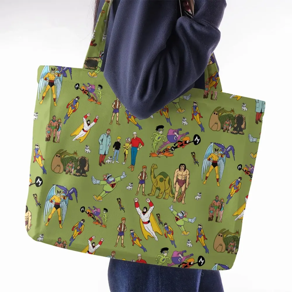 60s Vintage Characters Large Tote Bag - 2