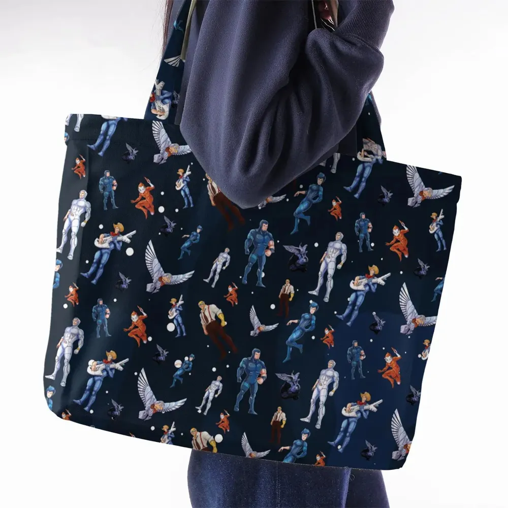 Silverhawks Cartoon Characters Large Tote Bag - 2