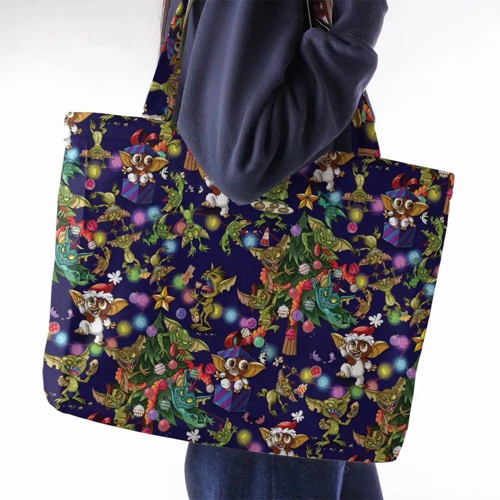 Christmas Movie Little Monsters Greamlins Large Tote Bag - 2