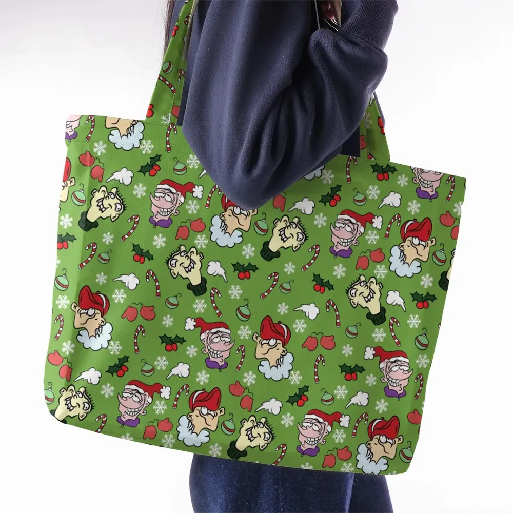 Holiday Mischief Ed Edd n Eddy Large Tote Bag - 2