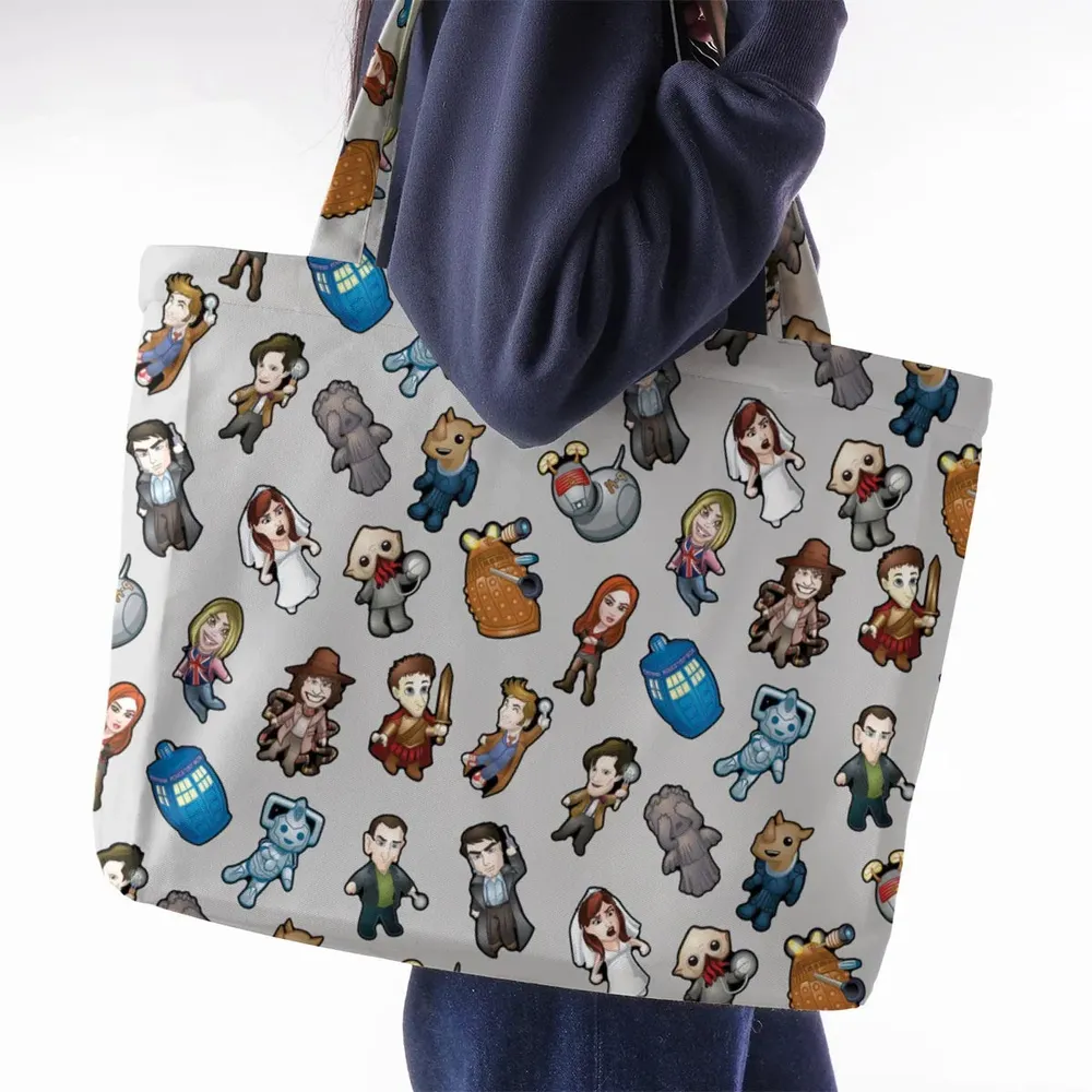 Cartoon Who Doctor Who Large Tote Bag - 2
