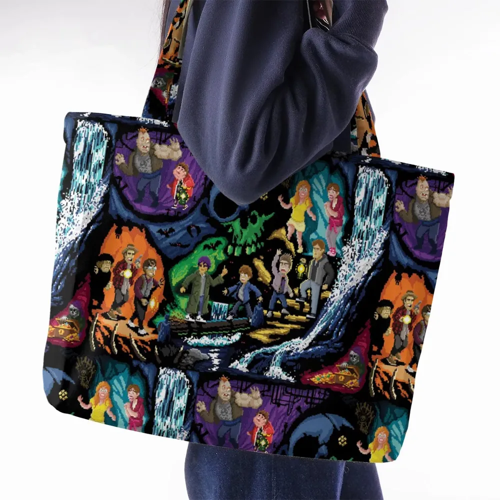 Goonies 80s Pixel Art Large Tote Bag - 2