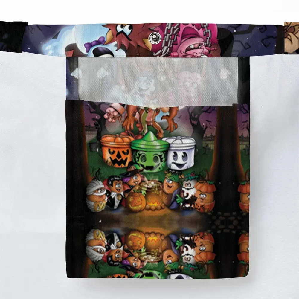 Halloween Food Mascot Themed Large Tote Bag - 3
