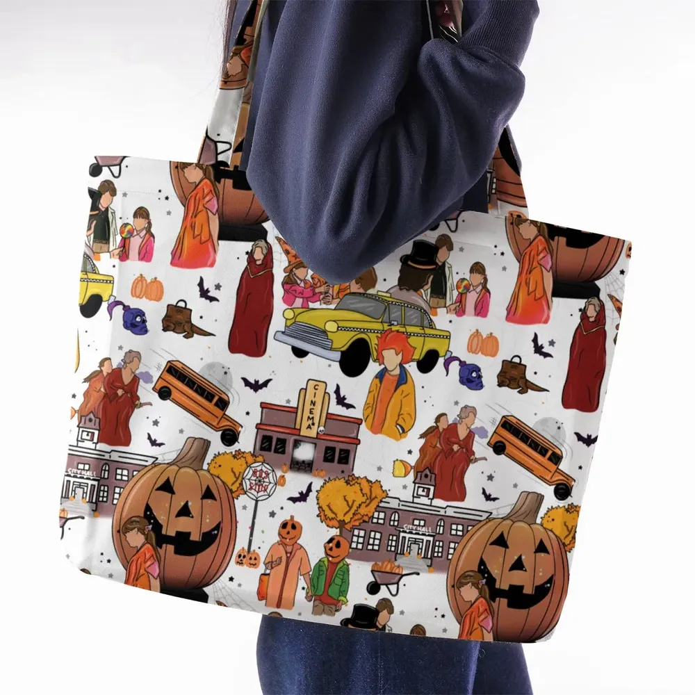 Fall Season Halloweentown Large Tote Bag - 2