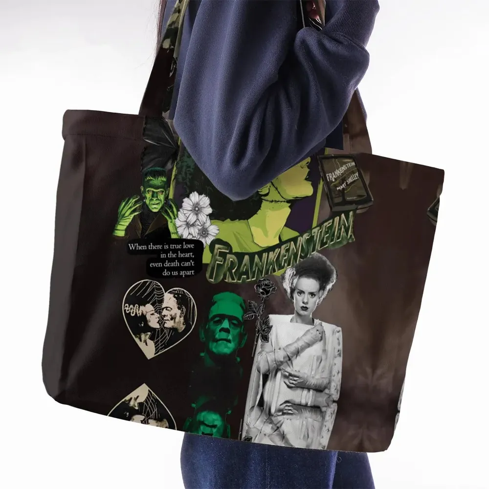 Vintage Bride Of Frankenstein Large Tote Bag - 2