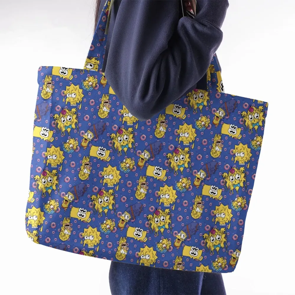 Trippy Simpsons Melting Large Tote Bag - 2