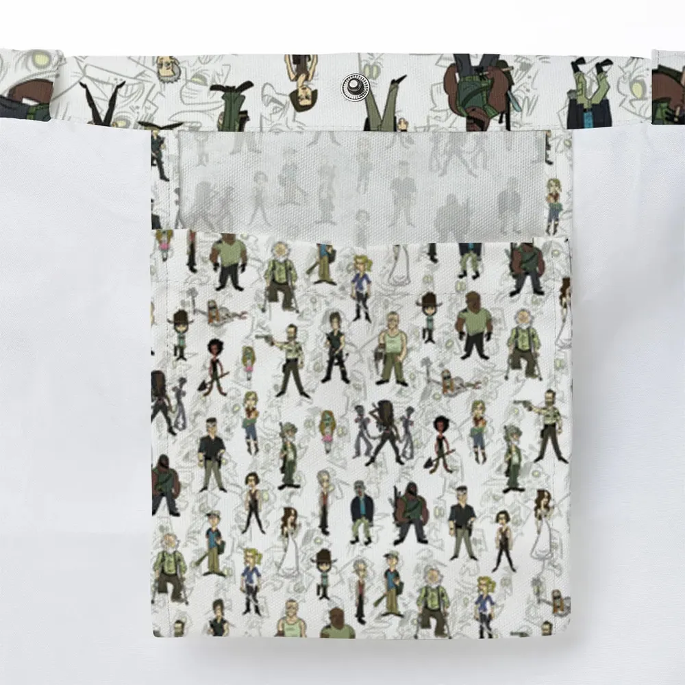 The Walking Dead Characters as Cartoons Large Tote Bag - 3