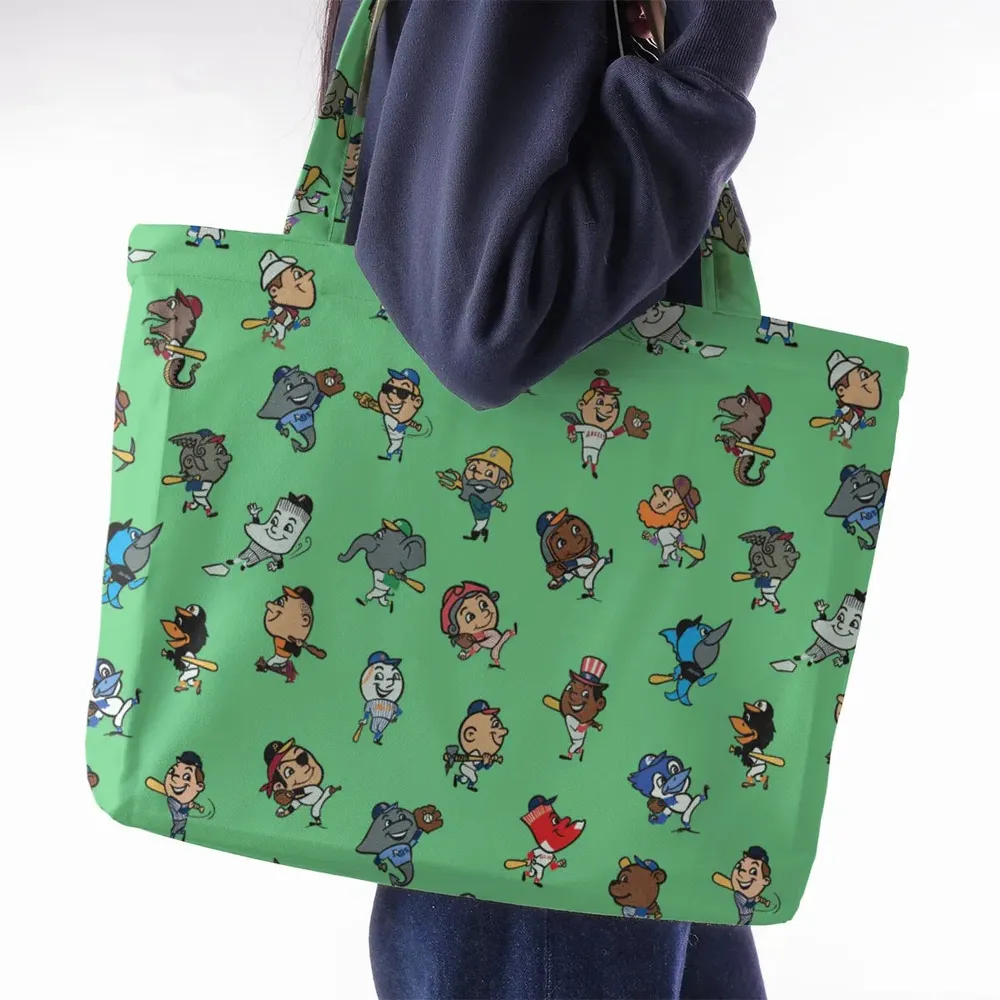 Baseball Mascot Pattern Large Tote Bag - 2