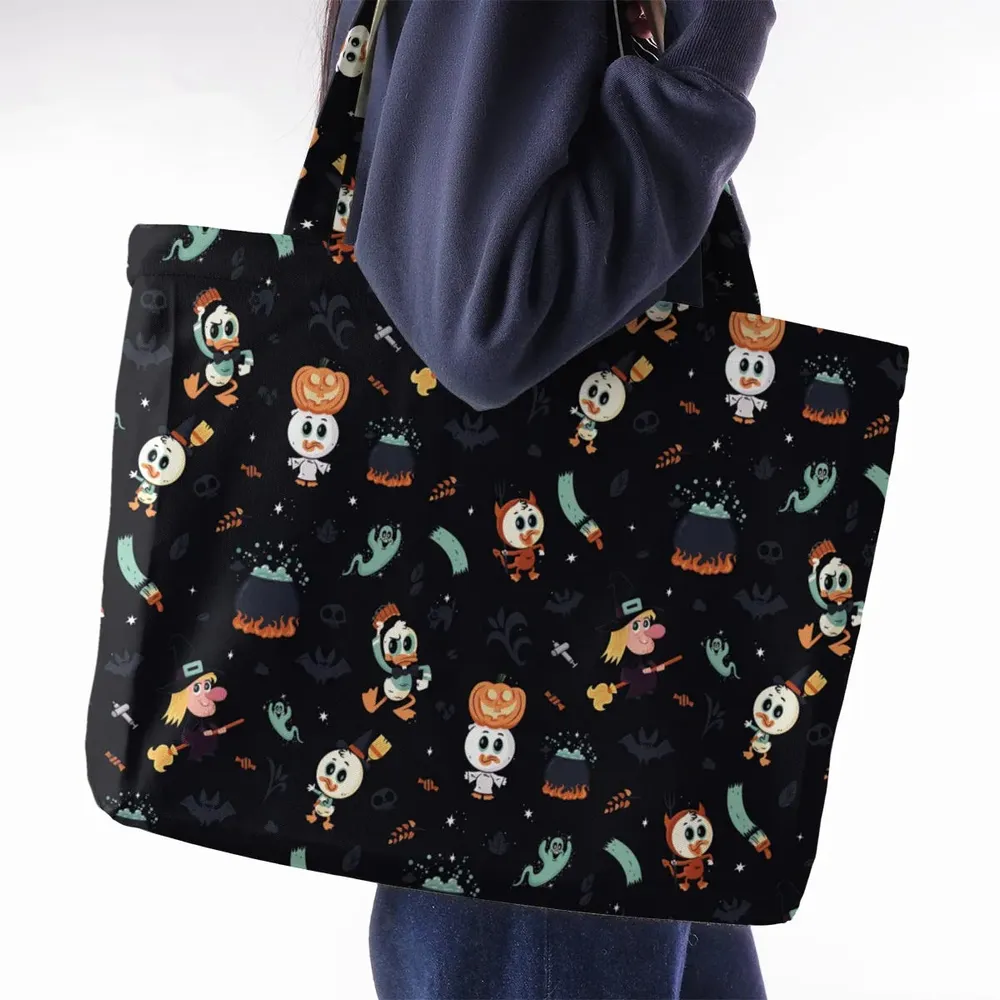 Quacky Halloween DuckTales Large Tote Bag - 2