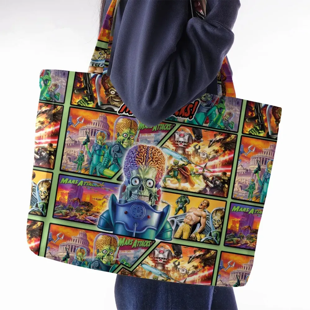 Ack! Ack! Ack! Mars Attacks Large Tote Bag - 2
