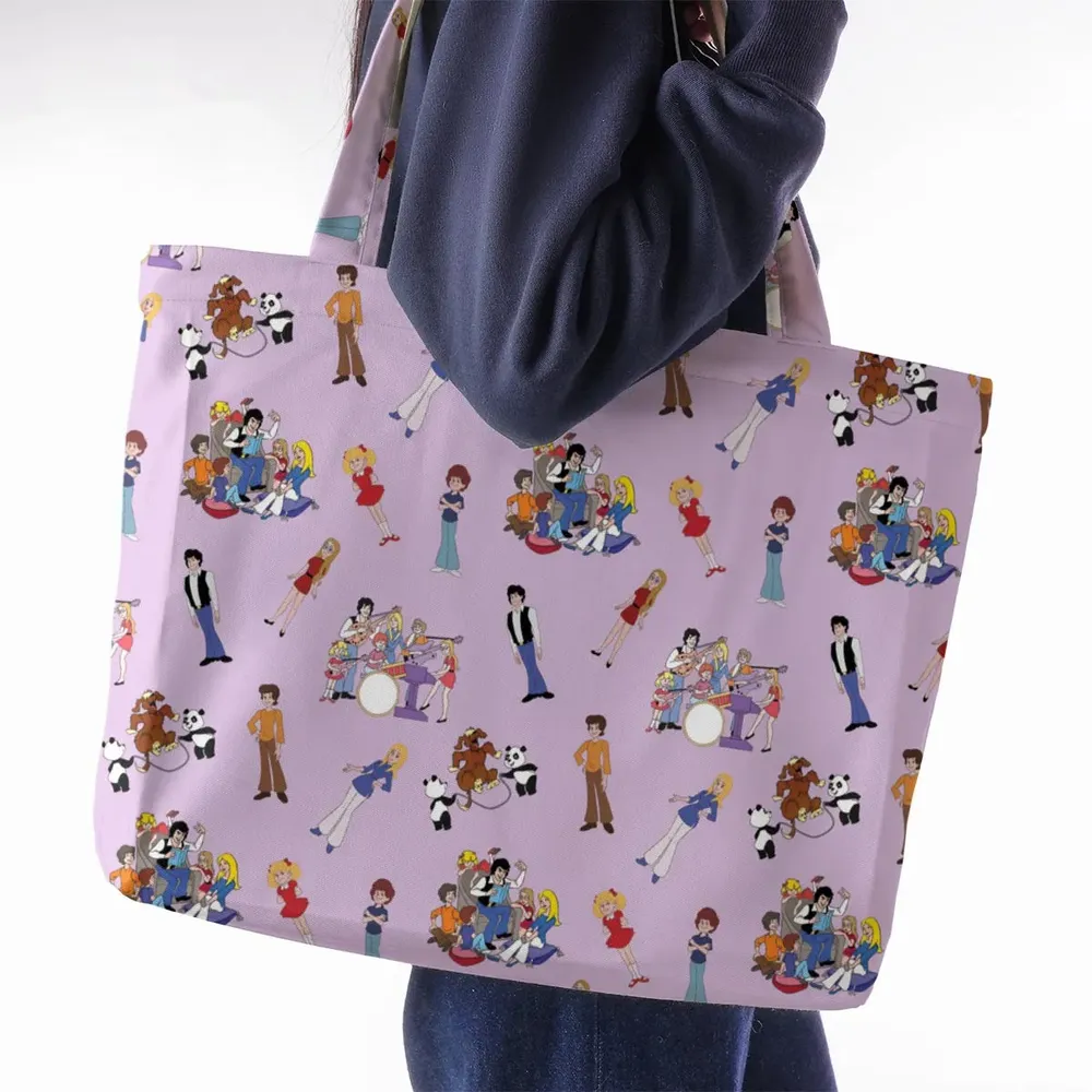 70s The Brady Kids Cartoon Large Tote Bag - 2