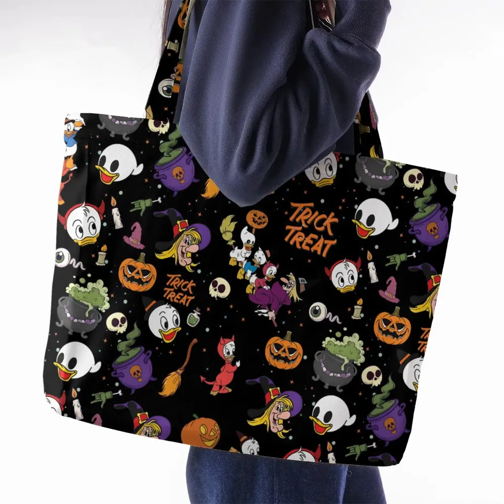 Huey, Dewey and Louie Duck Halloween Large Tote Bag - 2