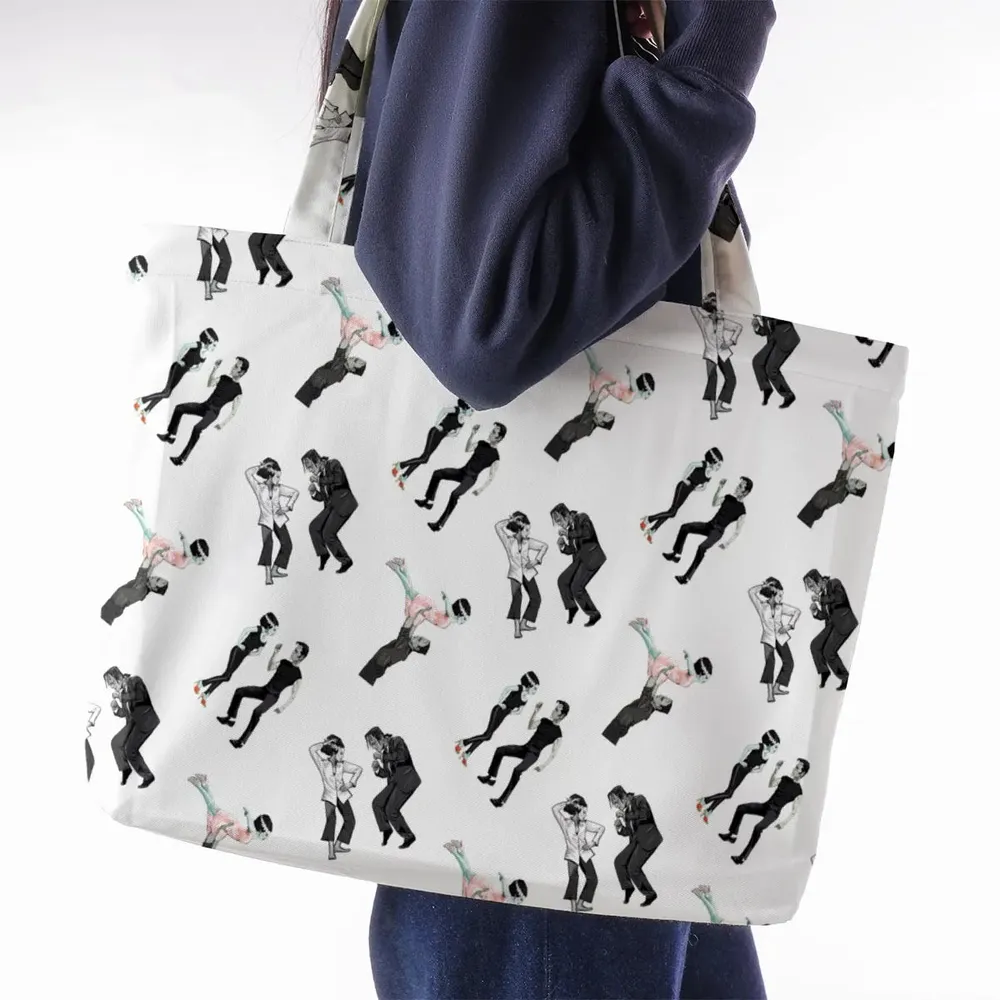 Frankenstein And Bride Movie Dance Scenes Large Tote Bag - 2