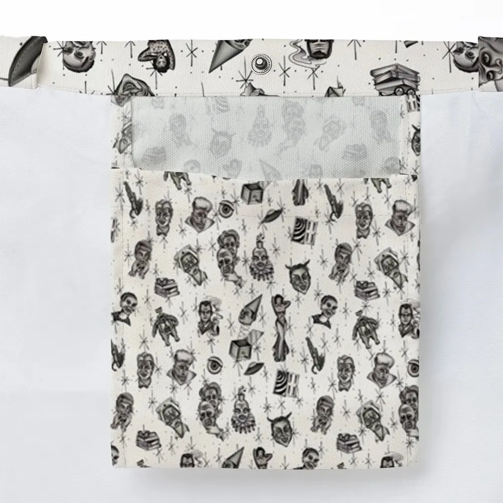 The Twilight Zone Characters Pattern Large Tote Bag - 3