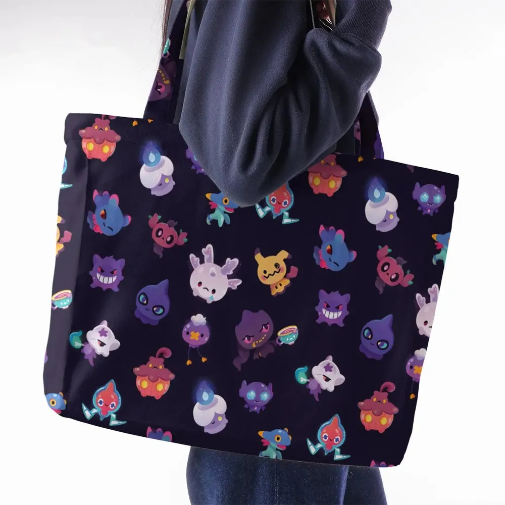 Cute Ghost Type Large Tote Bag - 2