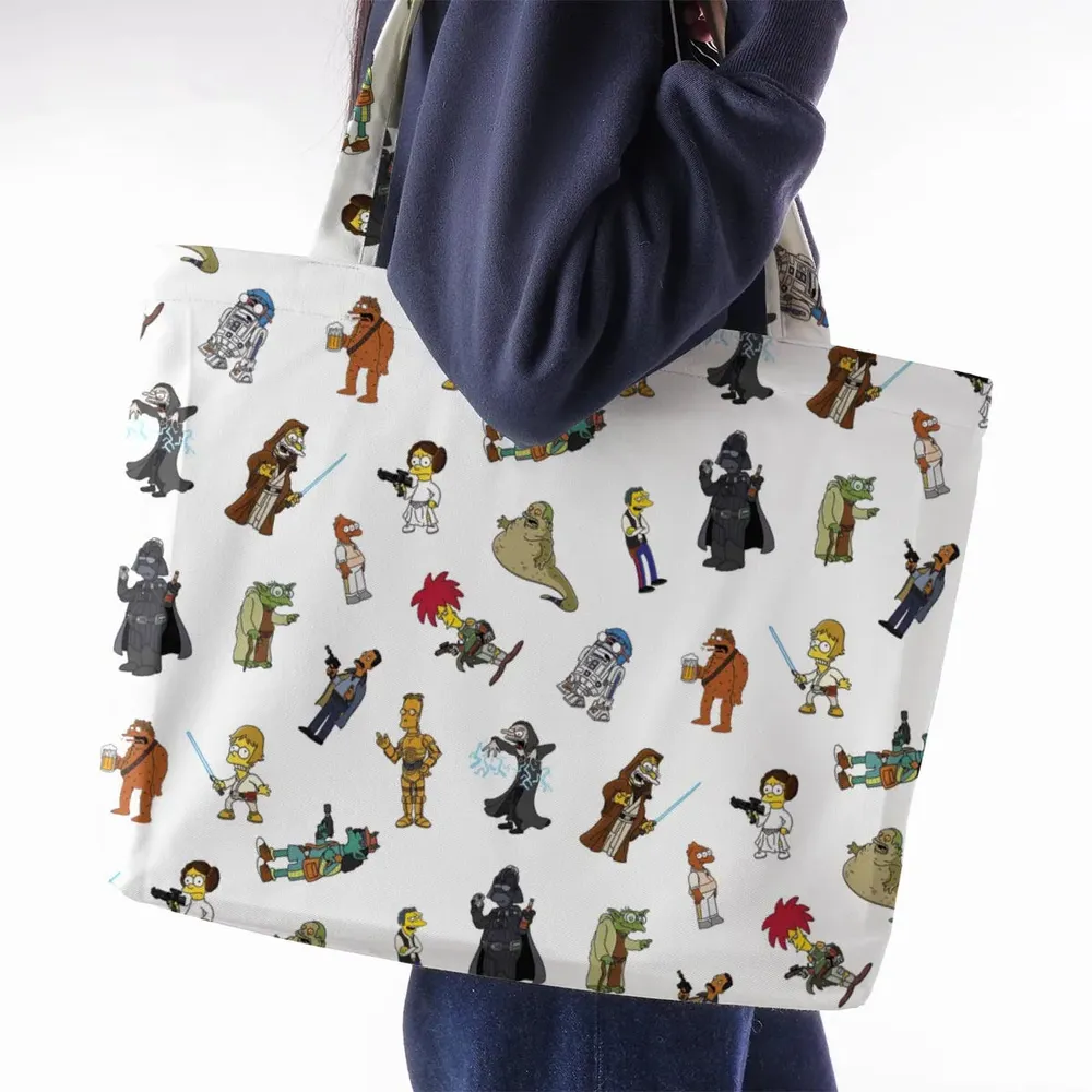Simpsons Star Wars Mashup Large Tote Bag - 2