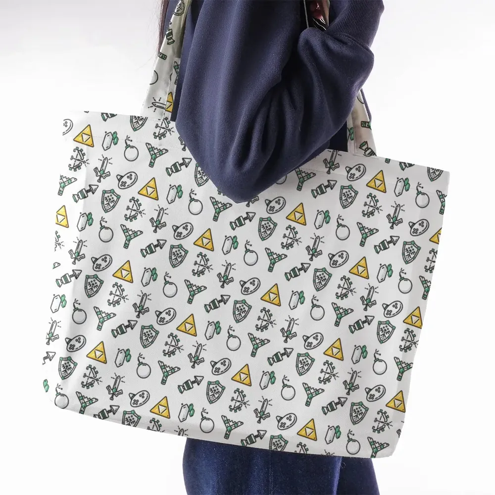 The Zelda Pixel Style Large Tote Bag - 2
