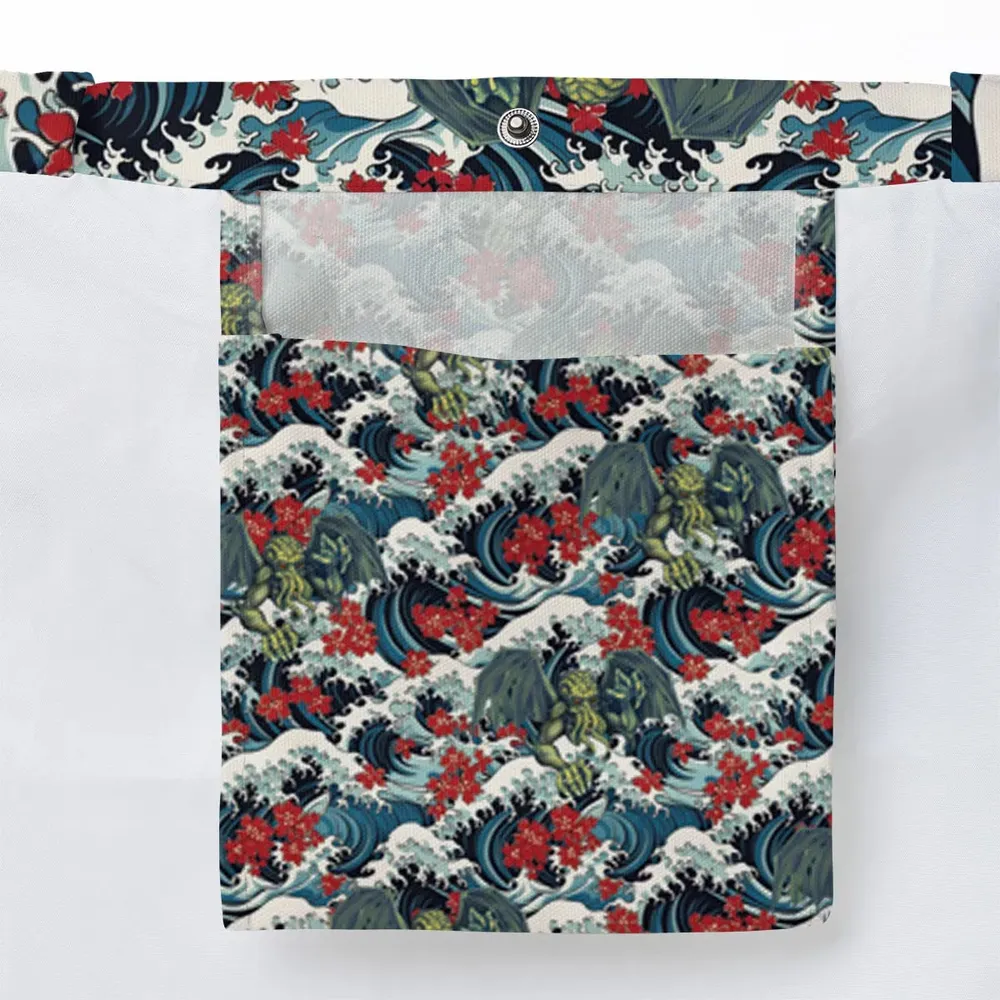 Great Waves Cthulhu Large Tote Bag - 3