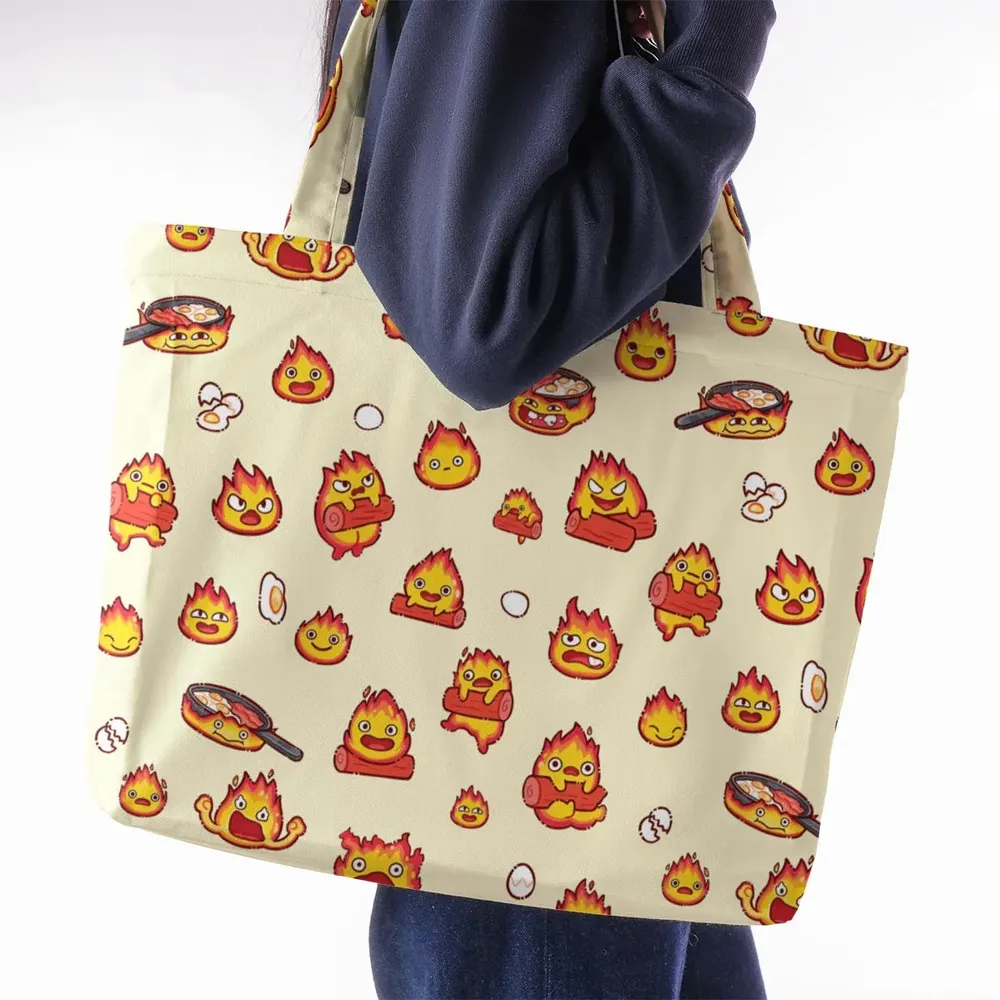 Calcifer Howl’s Moving Castle Large Tote Bag - 2