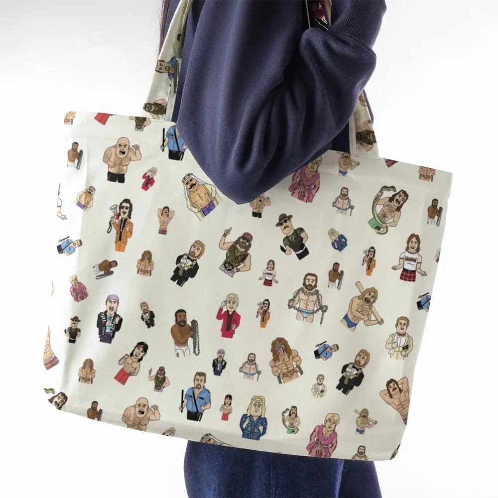 Old School Pro Wrestling Large Tote Bag - 2