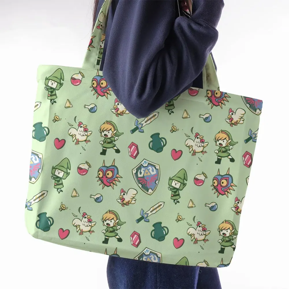 Let's Roll Link The Legend of Zelda Large Tote Bag - 2