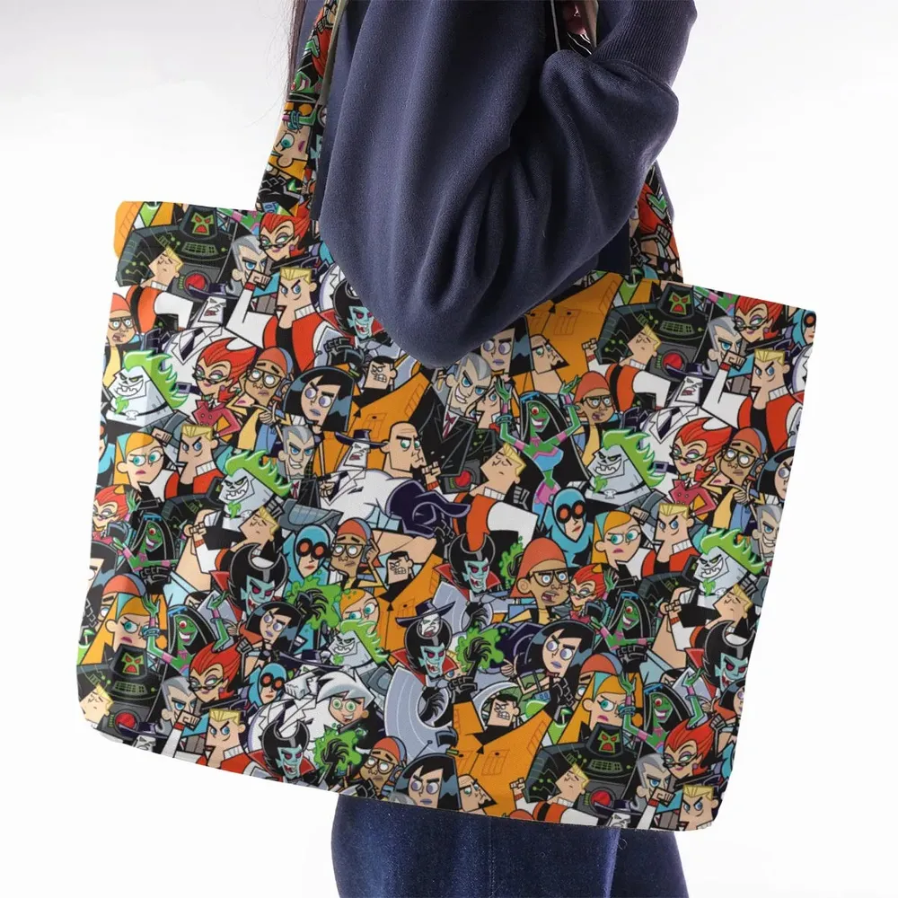 Danny Phantom Characters Collage Large Tote Bag - 2