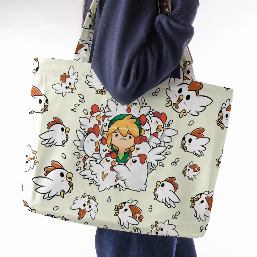 Impossible Situation The Legend of Zelda Large Tote Bag - 2