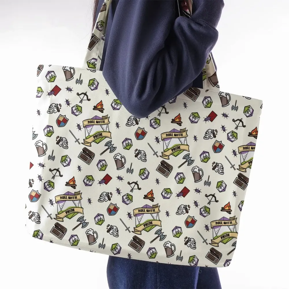 Roll With Pride DnD Large Tote Bag - 2