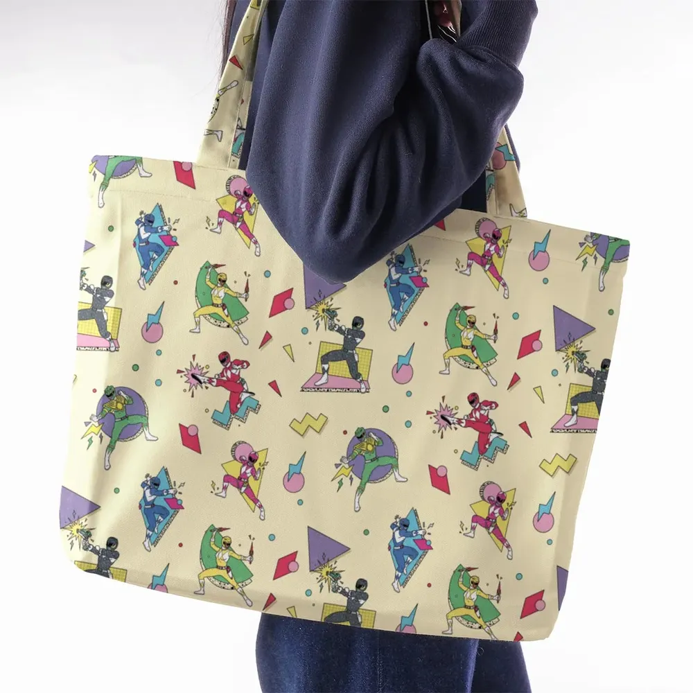 Morphin Team Power Rangers Large Tote Bag - 2