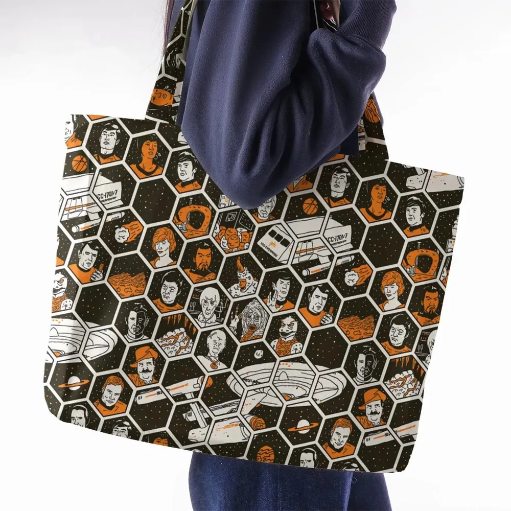 TrekToon Star Trek Hive Pattern Large Tote Bag - 2
