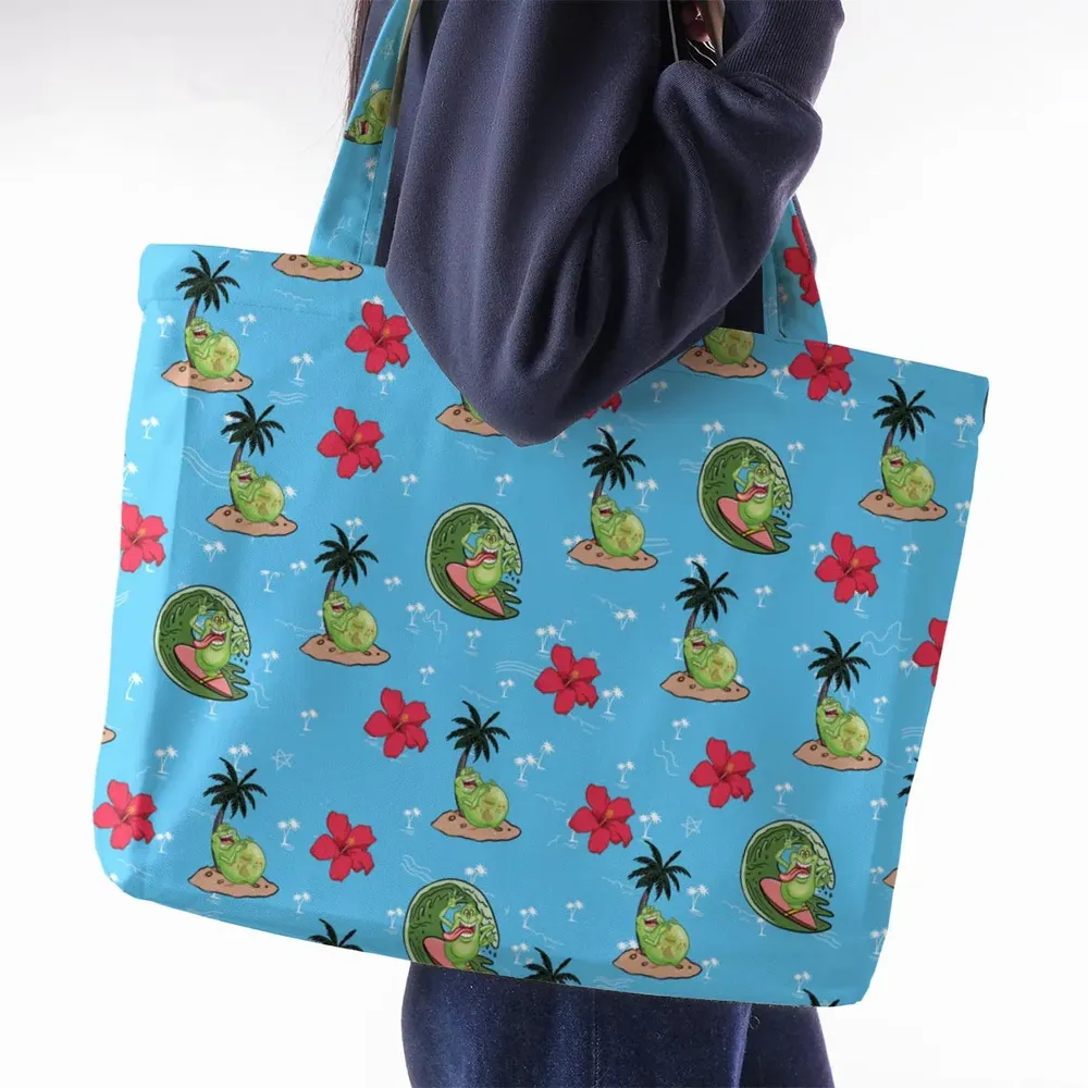 Ghostbusters Slimer Summer Vibes Large Tote Bag - 2