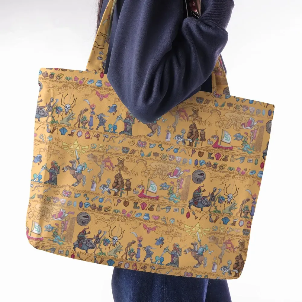 Link's Journey Tapestry The Legend Of Zelda Large Tote Bag - 2