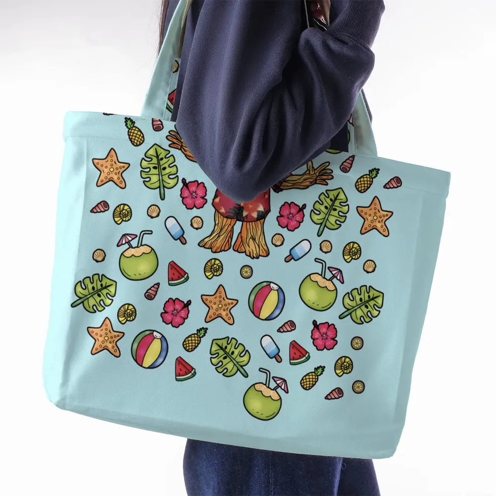 Summer Galaxy Groot Large Tote Bag - 2