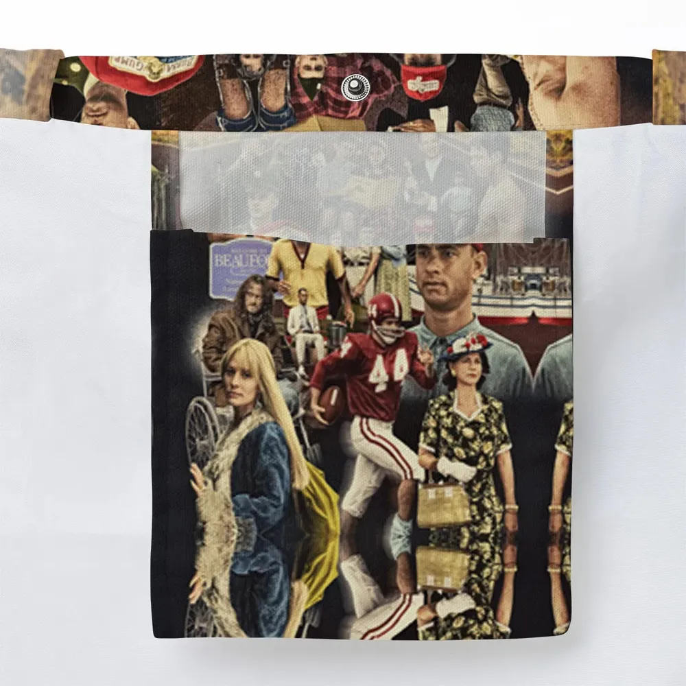 Forrest Gump's Journey Collage Large Tote Bag - 3
