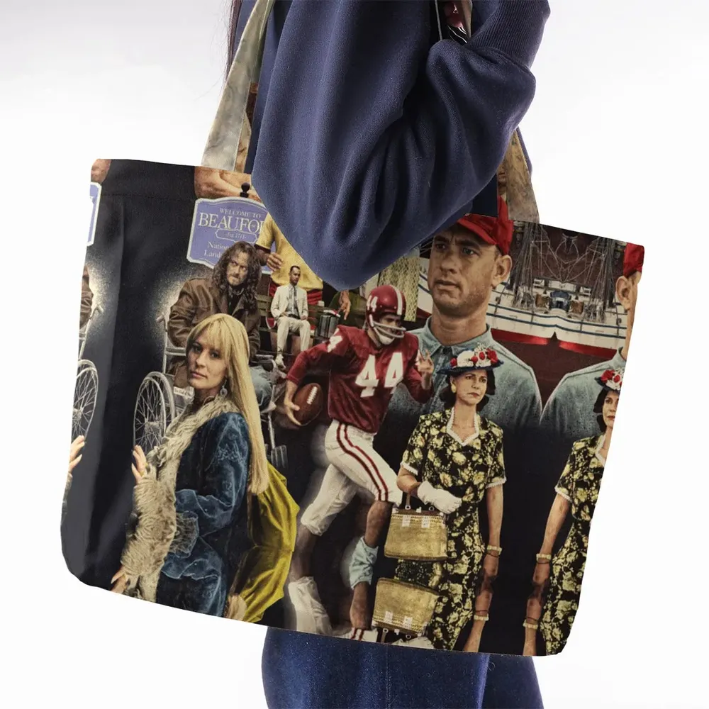 Forrest Gump's Journey Collage Large Tote Bag - 2