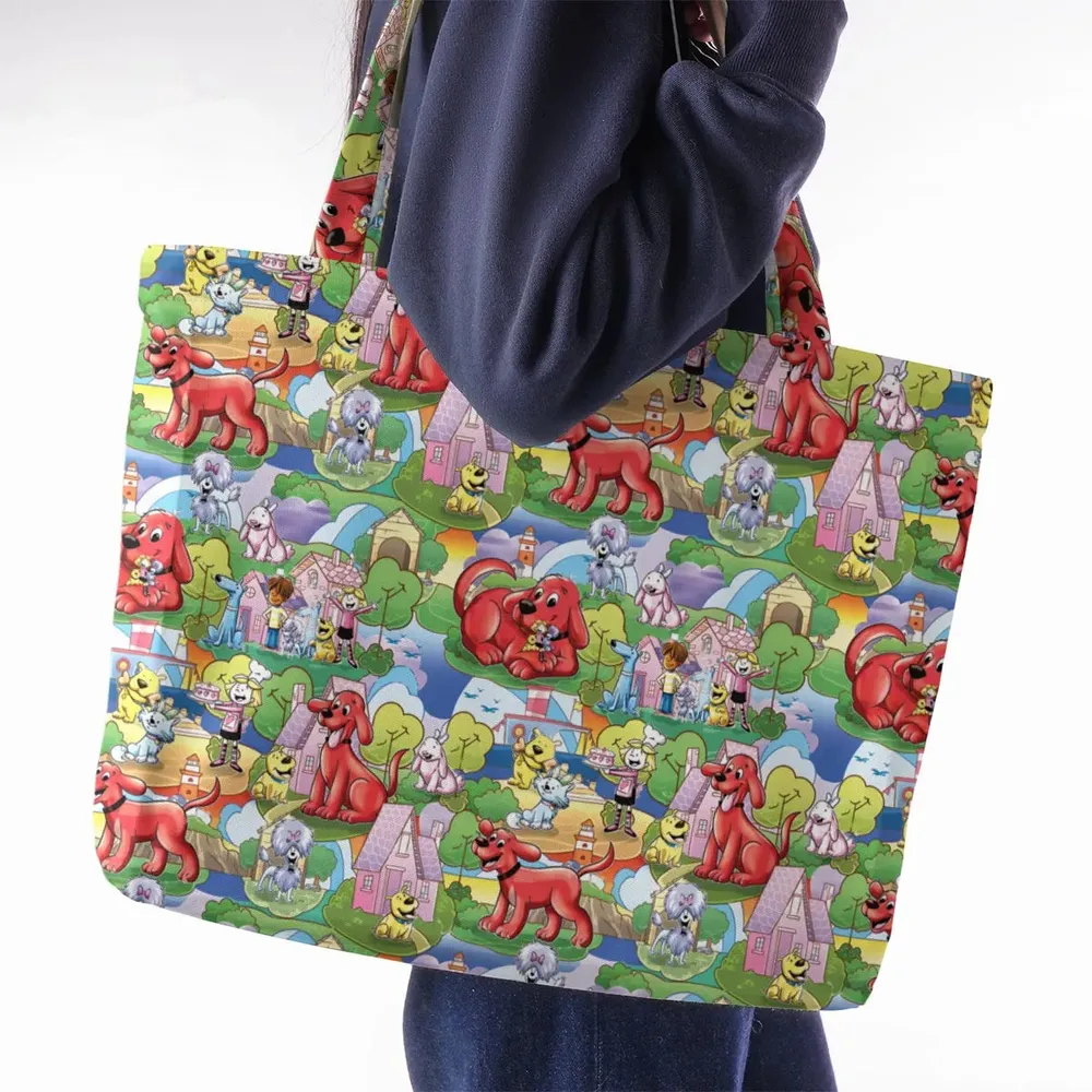 Clifford The Big Red Dog Seamless Large Tote Bag - 2