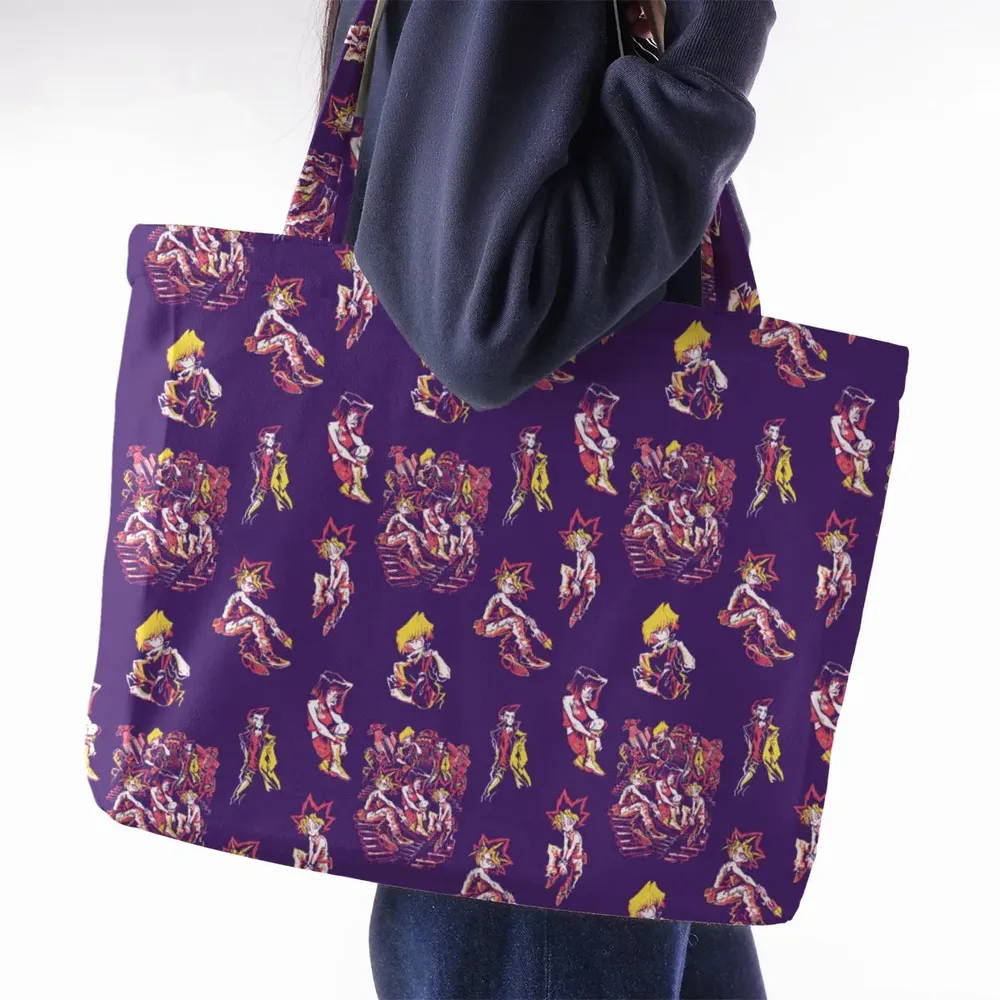 Yu Gi Oh Characters Patterns Large Tote Bag - 2