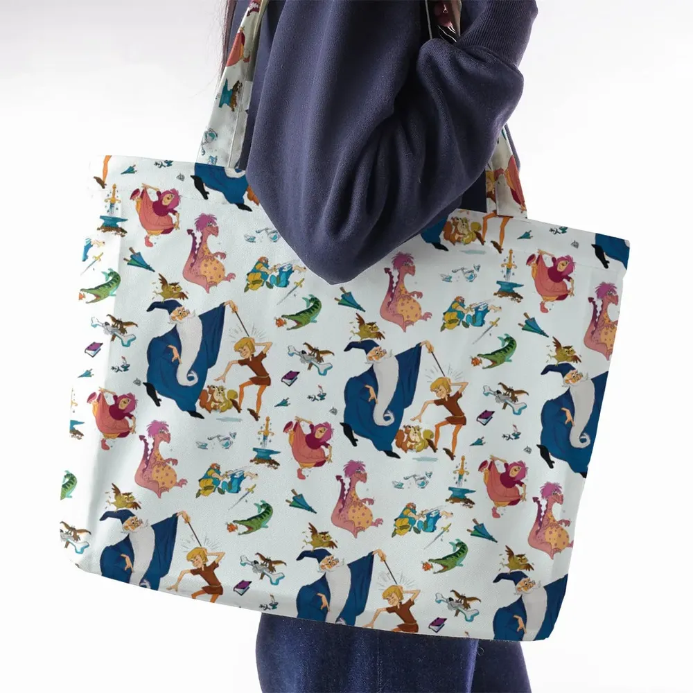 Sword in the Stone Pattern Large Tote Bag - 2