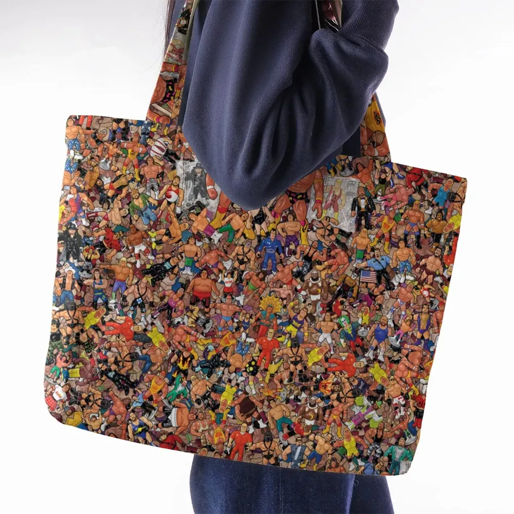 Wrestling Hulk Hogan and Buddies Figures Large Tote Bag - 2