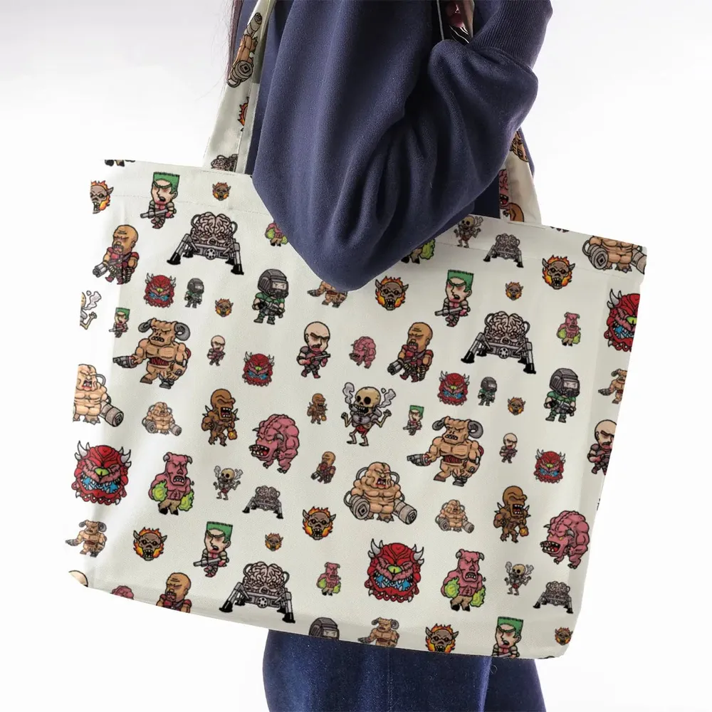 Doom Chibi Characters Large Tote Bag - 2