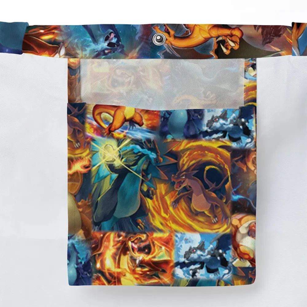 Charizard Ice Fire Dragon Combat Large Tote Bag - 3