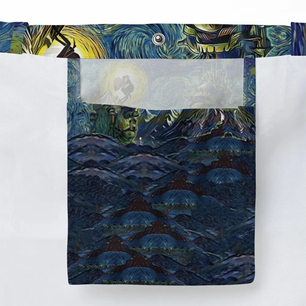 Howl’s Moving Castle Starry Night Large Tote Bag - 3