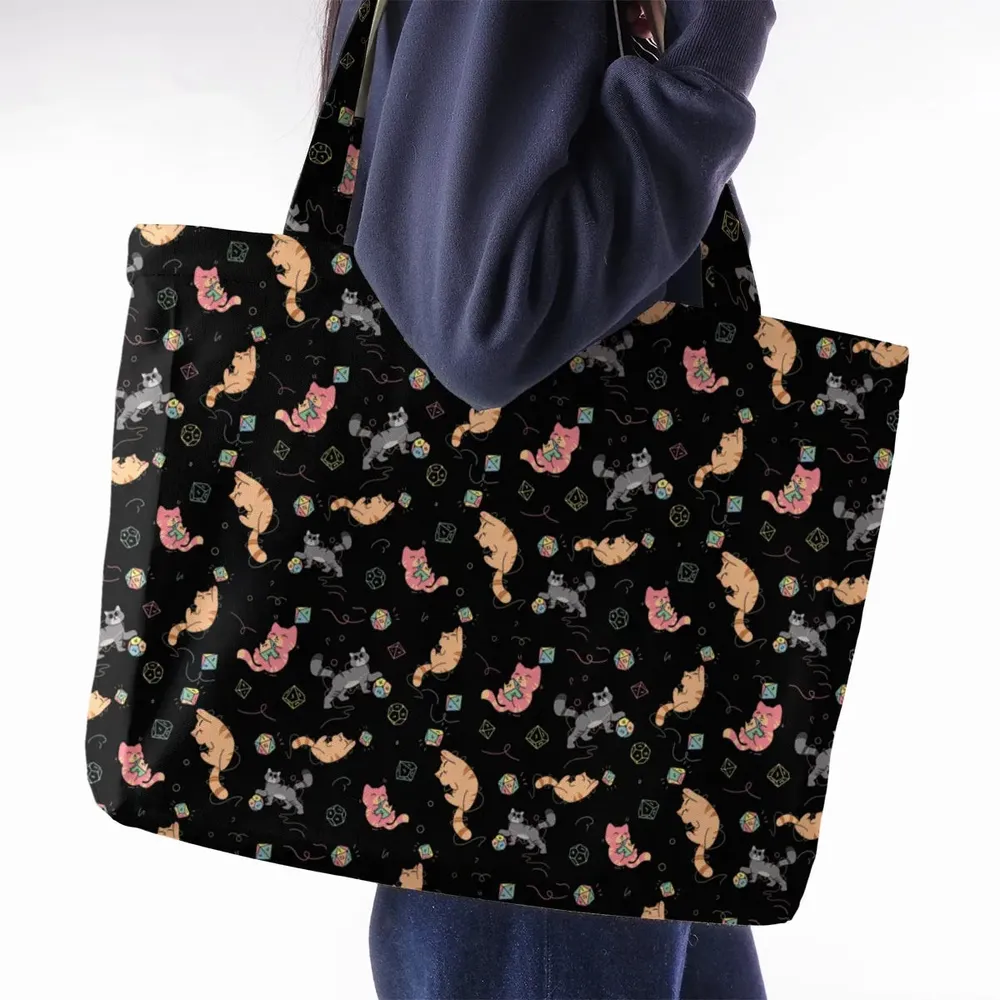 Dice Cat DnD Large Tote Bag - 2
